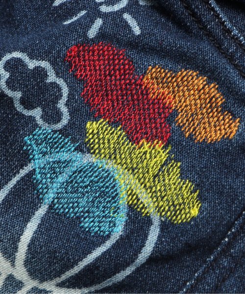 BIT'Z（ビッツ）の「サルエルラフデニムパンツ 6分丈（デニムパンツ・キッズ・ブルー/ネイビー・95/100/120/110/80/90）」の9枚目の写真