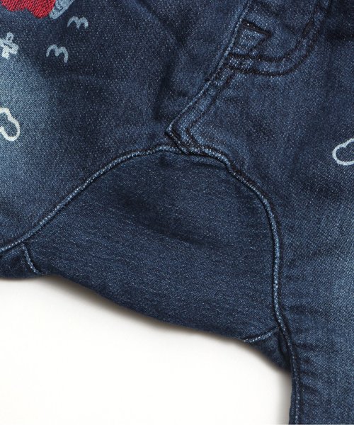 BIT'Z（ビッツ）の「サルエルラフデニムパンツ 6分丈（デニムパンツ・キッズ・ブルー/ネイビー・95/100/120/110/80/90）」の10枚目の写真
