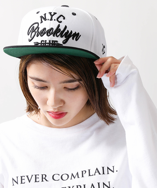 WEGO（ウィゴー）の「WEGO/BROOKLYNベースボールキャップ（キャップ・メンズ・ホワイト/ブラック/ネイビー・FREE）」の16枚目の写真