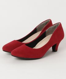 足が求めていた、理想のフィッティングパンプス！クッション入りラウンドトゥ5cmヒールパンプス/走れる/痛くない/レディースシューズ[I1400]/神戸レタス