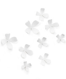 akko　ウォールフラワーセット ホワイト E1 薔薇のウォールフラワーセット(葉付き) フェルト素材のお花