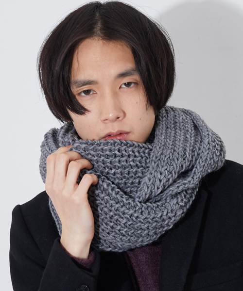 TOOLS PHILOSOPHY（ツールズフィロソフィー）の「【TOOLS PHILOSOPHY】ソリッドスヌード（ネックウォーマー/スヌード・メンズ・ブラック/ベージュ/ネイビー/グレー/レッド・FREE）」の2枚目の写真