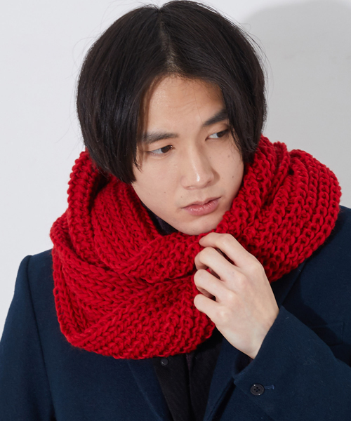 TOOLS PHILOSOPHY（ツールズフィロソフィー）の「【TOOLS PHILOSOPHY】ソリッドスヌード（ネックウォーマー/スヌード・メンズ・ブラック/ベージュ/ネイビー/グレー/レッド・FREE）」の5枚目の写真