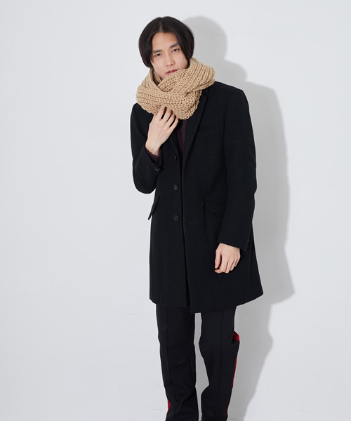 TOOLS PHILOSOPHY（ツールズフィロソフィー）の「【TOOLS PHILOSOPHY】ソリッドスヌード（ネックウォーマー/スヌード・メンズ・ブラック/ベージュ/ネイビー/グレー/レッド・FREE）」の9枚目の写真