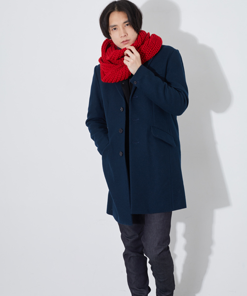 TOOLS PHILOSOPHY（ツールズフィロソフィー）の「【TOOLS PHILOSOPHY】ソリッドスヌード（ネックウォーマー/スヌード・メンズ・ブラック/ベージュ/ネイビー/グレー/レッド・FREE）」の8枚目の写真