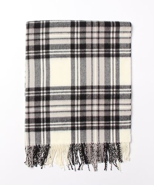 an meets zakka(アンミツザッカ)の「an meets zakka バリエーション大判ファー混マフラー(78cm×200cm)(マフラー・レディース・レッド系1/アイボリー系1/ブラック系1/ブラック系2/グリーン系1/ネイビー系1/ブラック/ホワイト/ベージュ/グレー/ブラウン/レッド/ボルドー/ネイビー・ONESIZE)」の2枚目の写真