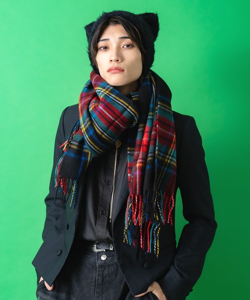 an meets zakka バリエーション大判ファー混マフラー(78cm×200cm