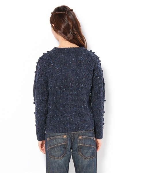 BEAMS BOY（ビームスボーイ）の「BEAMS BOY / 2G KNOLL変形編　カーディガン（カーディガン/ボレロ・レディース・ライトグレー/ライトブラウン/イエロー/グリーン/ネイビー・ONE SIZE）」の7枚目の写真