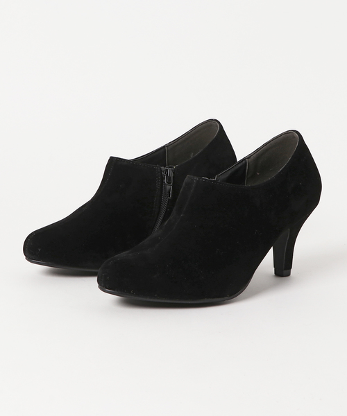 KOBE LETTUCE（コウベレタス）の「内側Zip付きアンクル丈ヒールショートブーツ（ブーツ・レディース・ブラック/ベージュ/ブラック系その他/ベージュ系その他/レッド系その他・L/LL/M/S）」の3枚目の写真