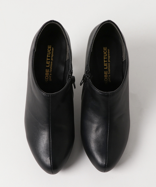 KOBE LETTUCE（コウベレタス）の「内側Zip付きアンクル丈ヒールショートブーツ（ブーツ・レディース・ブラック/ベージュ/ブラック系その他/ベージュ系その他/レッド系その他・L/LL/M/S）」の7枚目の写真