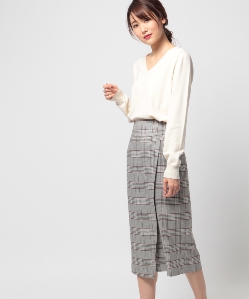 BLISS POINT（ブリスポイント）の「ストレッチアシメタイトスカート / 780687（スカート・レディース・その他2/その他1/ブラック/ライトグレー・LARGE/MEDIUM）」の3枚目の写真