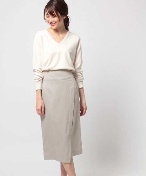 BLISS POINT（ブリスポイント）の「ストレッチアシメタイトスカート / 780687（スカート・レディース・その他2/その他1/ブラック/ライトグレー・LARGE/MEDIUM）」の2枚目の写真