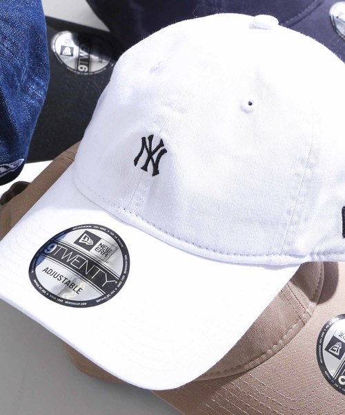 NEW ERA（ニューエラ）の「∴WEGO/NEW ERA別注ミニロゴ9TWENTYキャップ（キャップ・メンズ・ブラック/ホワイト/ダークインディゴブルー/ベージュ/ネイビー/レッド/パープル・FREE）」の2枚目の写真