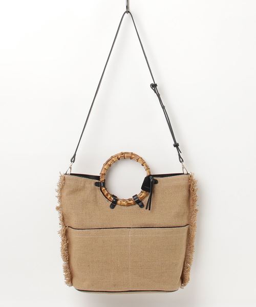 story.（ストーリー）の「【story.(ストーリー)】バンブーリネントート（ハンドバッグ・レディース・ベージュ・FREE）」の5枚目の写真