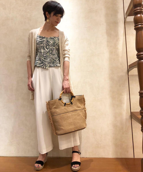 story.（ストーリー）の「【story.(ストーリー)】バンブーリネントート（ハンドバッグ・レディース・ベージュ・FREE）」の7枚目の写真