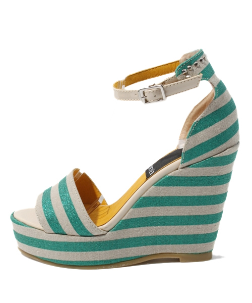JETEE（ジュテ）の「【JETEE】ラメボーダーウエッジサンダル（サンダル・レディース・ブラック/グリーン/シルバー・23.0cm/24.0cm/24.5cm/23.5cm）」の4枚目の写真