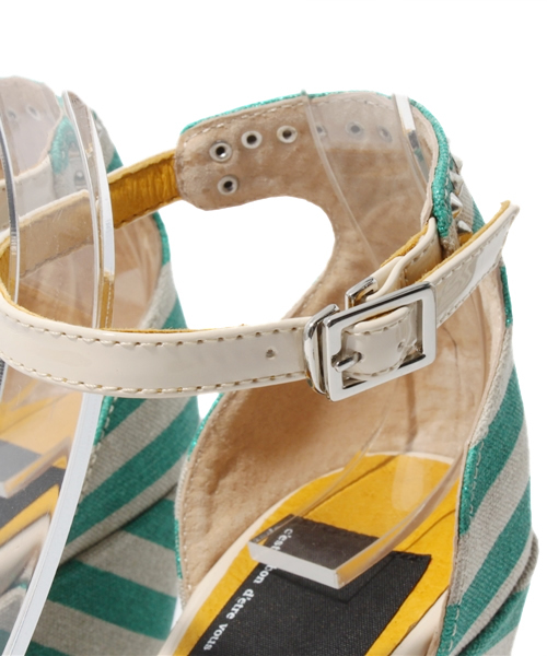 JETEE（ジュテ）の「【JETEE】ラメボーダーウエッジサンダル（サンダル・レディース・ブラック/グリーン/シルバー・23.0cm/24.0cm/24.5cm/23.5cm）」の9枚目の写真