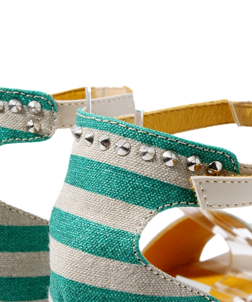 JETEE（ジュテ）の「【JETEE】ラメボーダーウエッジサンダル（サンダル・レディース・ブラック/グリーン/シルバー・23.0cm/24.0cm/24.5cm/23.5cm）」の10枚目の写真