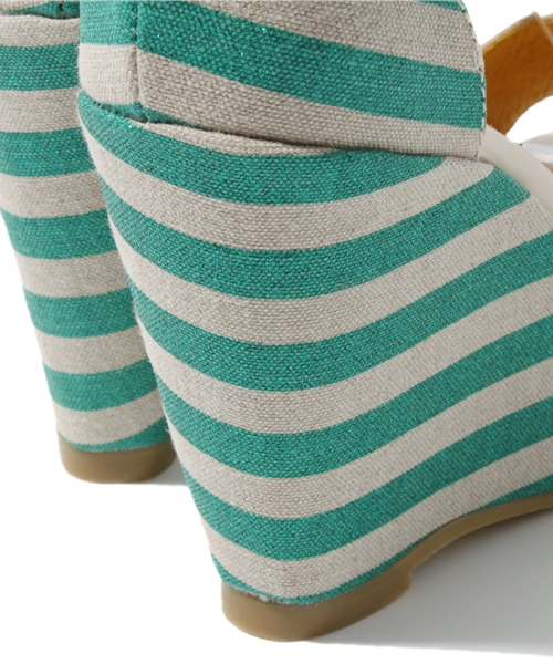 JETEE（ジュテ）の「【JETEE】ラメボーダーウエッジサンダル（サンダル・レディース・ブラック/グリーン/シルバー・23.0cm/24.0cm/24.5cm/23.5cm）」の11枚目の写真