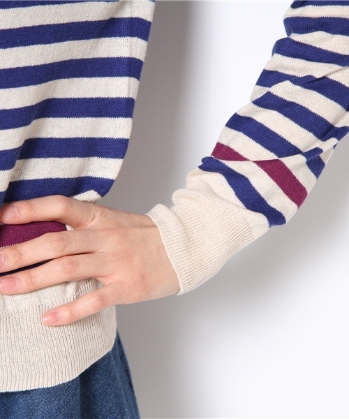 mystic（ミスティック）の「【mystic】 3ハイショクボーダーCD（カーディガン/ボレロ・レディース・ベージュ/オフホワイト/キャメル/ベージュ系その他・ﾌﾘ-）」の11枚目の写真