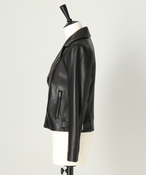 LOWRYS FARM(ローリーズファーム)の「ラムレザーライダース 809264(ライダースジャケット・レディース・ブラック・MEDIUM/LARGE)」の3枚目の写真