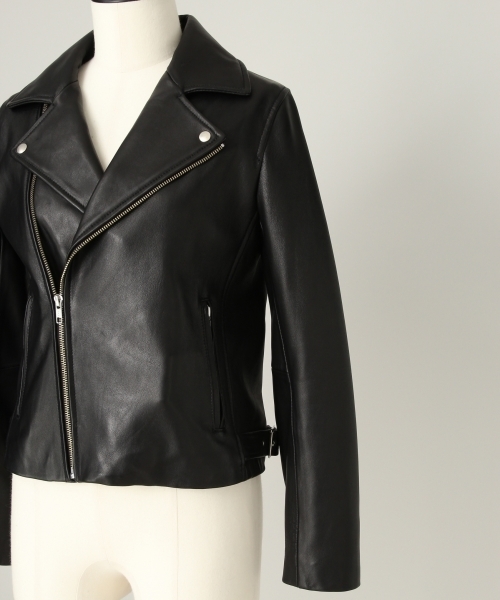 LOWRYS FARM(ローリーズファーム)の「ラムレザーライダース 809264(ライダースジャケット・レディース・ブラック・MEDIUM/LARGE)」の6枚目の写真