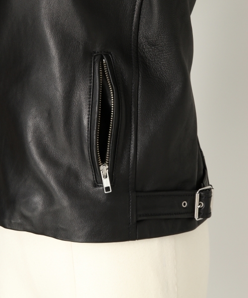 LOWRYS FARM(ローリーズファーム)の「ラムレザーライダース 809264(ライダースジャケット・レディース・ブラック・MEDIUM/LARGE)」の8枚目の写真