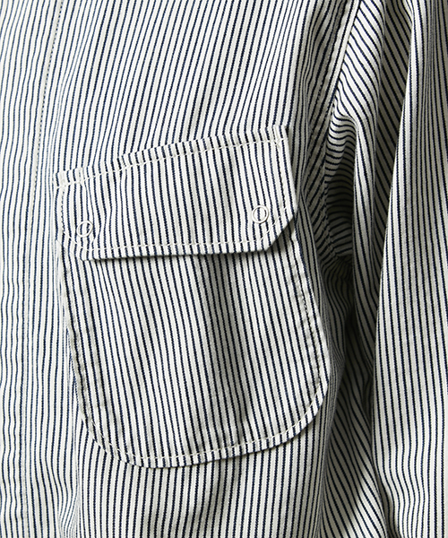 Snow Peak（スノーピーク）の「コットンヒッコリーツナギ＜日本製＞（つなぎ/オールインワン・メンズ・ネイビー/キナリ・LARGE/MEDIUM/SMALL/1/X-LARGE）」の7枚目の写真