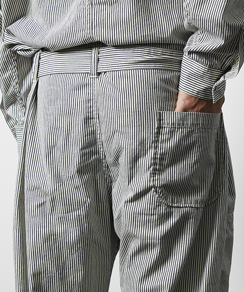 Snow Peak（スノーピーク）の「コットンヒッコリーツナギ＜日本製＞（つなぎ/オールインワン・メンズ・ネイビー/キナリ・LARGE/MEDIUM/SMALL/1/X-LARGE）」の9枚目の写真