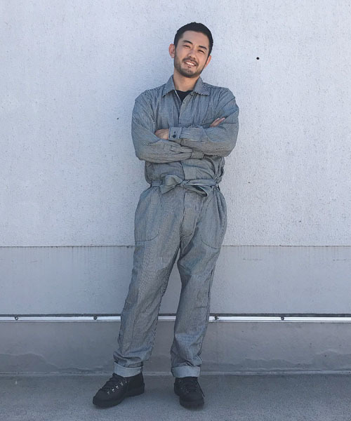 Snow Peak（スノーピーク）の「コットンヒッコリーツナギ＜日本製＞（つなぎ/オールインワン・メンズ・ネイビー/キナリ・LARGE/MEDIUM/SMALL/1/X-LARGE）」の10枚目の写真