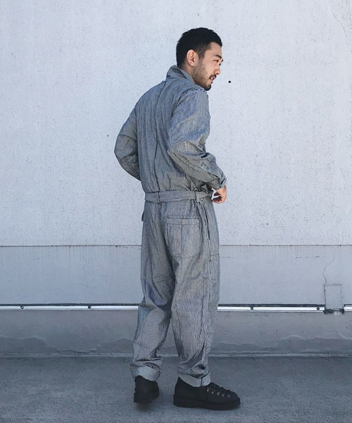 Snow Peak（スノーピーク）の「コットンヒッコリーツナギ＜日本製＞（つなぎ/オールインワン・メンズ・ネイビー/キナリ・LARGE/MEDIUM/SMALL/1/X-LARGE）」の12枚目の写真