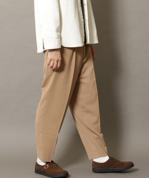 BEAUTY&YOUTH UNITED ARROWS（ビューティーアンドユースユナイテッドアローズ）の「BY トリコチン 1P ルーズパンツ о（スラックス・メンズ・ベージュ/ブラック・MEDIUM/SMALL/LARGE/X-LARGE）」の9枚目の写真