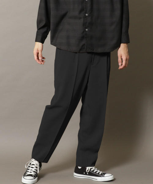 BEAUTY&YOUTH UNITED ARROWS（ビューティーアンドユースユナイテッドアローズ）の「BY トリコチン 1P ルーズパンツ о（スラックス・メンズ・ベージュ/ブラック・MEDIUM/SMALL/LARGE/X-LARGE）」の13枚目の写真
