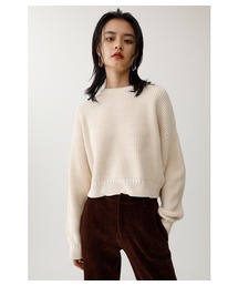 MOUSSY | L/S RIB KNIT(ニット/セーター)