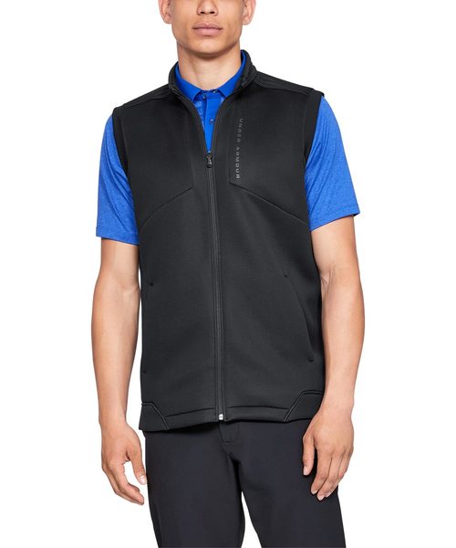 UNDER ARMOUR（アンダーアーマー）の「UAストームデイトナベスト(ゴルフ/ベスト/MEN)[1317343]（ベスト・メンズ・ダークインディゴブルー/ホワイト×ブラック/ブラック・XL/XXL/LG/SM/MD）」の2枚目の写真