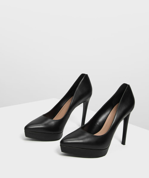 CHARLES & KEITH(チャールズ & キース)の「ポインテッドプラットフォームパンプス / Pointed Platform Pumps(パンプス・レディース・ブラック/グレー・22.5cm/23cm/23.5cm/24.5cm/25cm)」の4枚目の写真