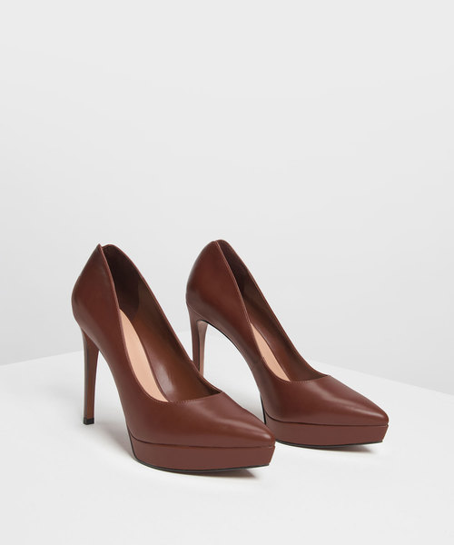 CHARLES & KEITH(チャールズ & キース)の「ポインテッドプラットフォームパンプス / Pointed Platform Pumps(パンプス・レディース・ブラック/グレー・22.5cm/23cm/23.5cm/24.5cm/25cm)」の16枚目の写真