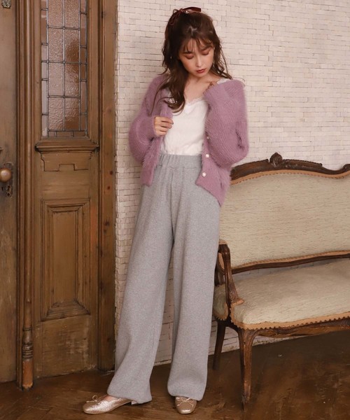 one after another NICE CLAUP(ワンアフターアナザーナイスクラップ)の「【WEB STORE限定】フェザーカーディガン(カーディガン/ボレロ・レディース・オフホワイト/サックスブルー/モカ/ピンク系その他・FREE)」の15枚目の写真