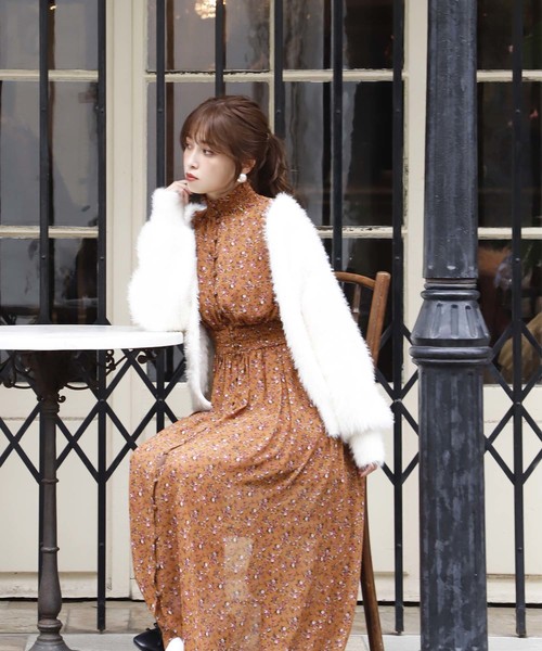 one after another NICE CLAUP(ワンアフターアナザーナイスクラップ)の「【WEB STORE限定】フェザーカーディガン(カーディガン/ボレロ・レディース・オフホワイト/サックスブルー/モカ/ピンク系その他・FREE)」の13枚目の写真