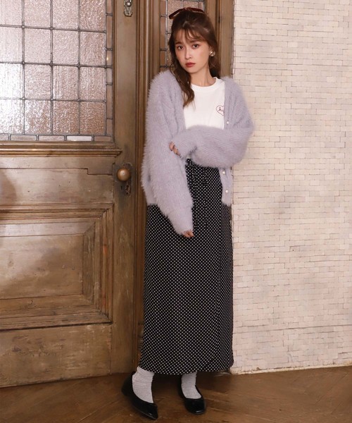 one after another NICE CLAUP(ワンアフターアナザーナイスクラップ)の「【WEB STORE限定】フェザーカーディガン(カーディガン/ボレロ・レディース・オフホワイト/サックスブルー/モカ/ピンク系その他・FREE)」の7枚目の写真