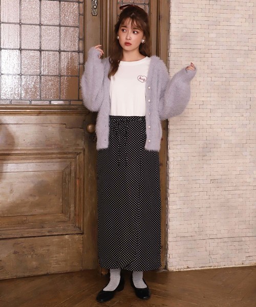 one after another NICE CLAUP(ワンアフターアナザーナイスクラップ)の「【WEB STORE限定】フェザーカーディガン(カーディガン/ボレロ・レディース・オフホワイト/サックスブルー/モカ/ピンク系その他・FREE)」の14枚目の写真