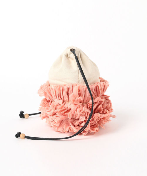 Ray BEAMS（レイビームス）の「Lilas Campbell / キャンバス フラワー バッグ（ショルダーバッグ・レディース・ピンク/イエロー・ONE SIZE）」の3枚目の写真