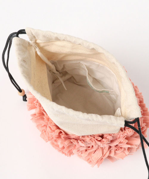 Ray BEAMS（レイビームス）の「Lilas Campbell / キャンバス フラワー バッグ（ショルダーバッグ・レディース・ピンク/イエロー・ONE SIZE）」の5枚目の写真