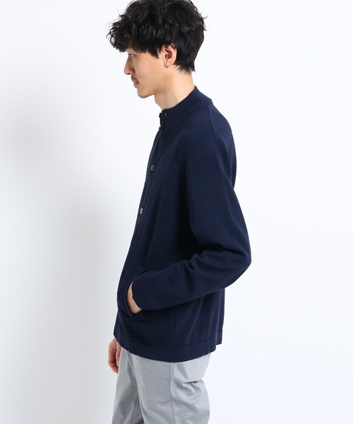 メンズ トップス Takeo ドライ セール Kikuchi タケオキクチ のファッション ニット カーディガン ボレロ Takeo ニット トップス シャドータックボーダーカーディガン カーディガン