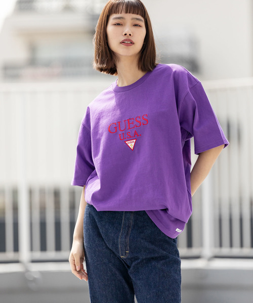 ROOPTOKYO(ループトウキョウ)の「Guess Green Label/ゲスグリーンレーベル Guess USA Tee(Tシャツ/カットソー・メンズ・ホワイト/ブラック/パープル・M/L/XL)」の3枚目の写真