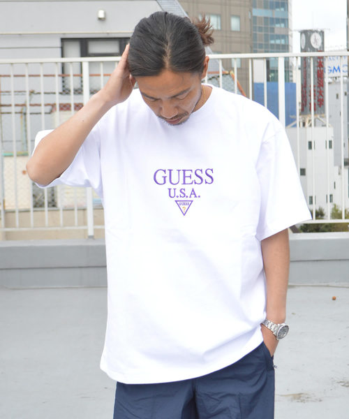ROOPTOKYO(ループトウキョウ)の「Guess Green Label/ゲスグリーンレーベル Guess USA Tee(Tシャツ/カットソー・メンズ・ホワイト/ブラック/パープル・M/L/XL)」の2枚目の写真