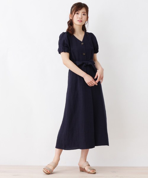 セール ワンピース ドレス リネンポプリン パフスリーブワンピース ワンピース パフスリーブワンピース 732 19 01 をセール価格で購入できます Soup ワンピース Soup スープ のファッション