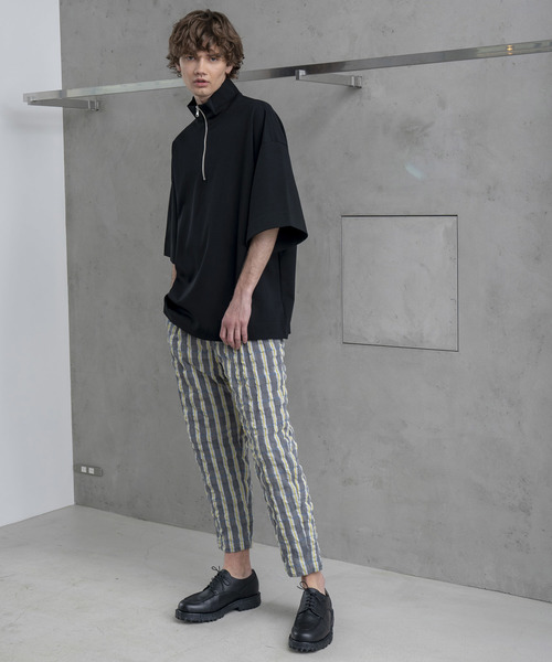MAISON SPECIAL（メゾンスペシャル）の「プライムビッグハーフジップカットソー 【MAISON SPECIAL/メゾンスペシャル】（Tシャツ/カットソー・メンズ・ブラック/イエロー・46/48）」の10枚目の写真