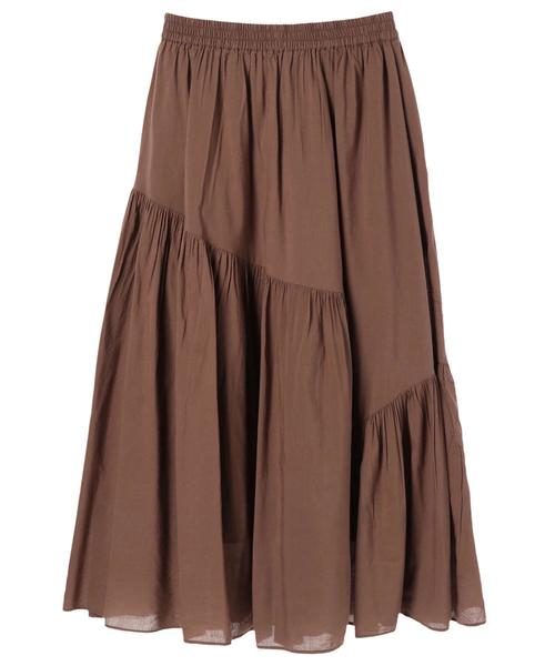 AMERICAN HOLIC（アメリカンホリック）の「アシンメトリー切替ギャザーロングスカート（スカート・レディース・ブラック/パープル/ネイビー/ブラウン/ターコイズブルー/モカ/ストライプ/その他14・FREE）」の11枚目の写真