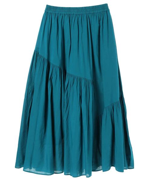 AMERICAN HOLIC（アメリカンホリック）の「アシンメトリー切替ギャザーロングスカート（スカート・レディース・ブラック/パープル/ネイビー/ブラウン/ターコイズブルー/モカ/ストライプ/その他14・FREE）」の12枚目の写真